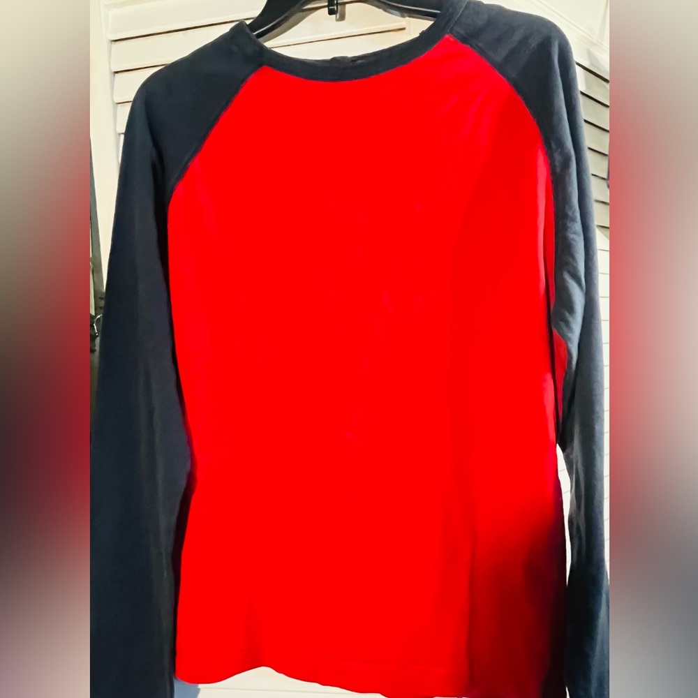 WRANGLER Red and Black Long Sleeve Tee